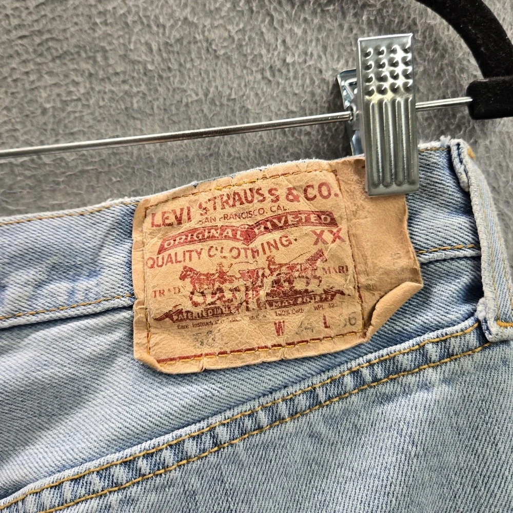 VINTAGE Levi's 501 Men Jeans 34X36 Blue Denim Y2K Original Fit Straight Leg READ